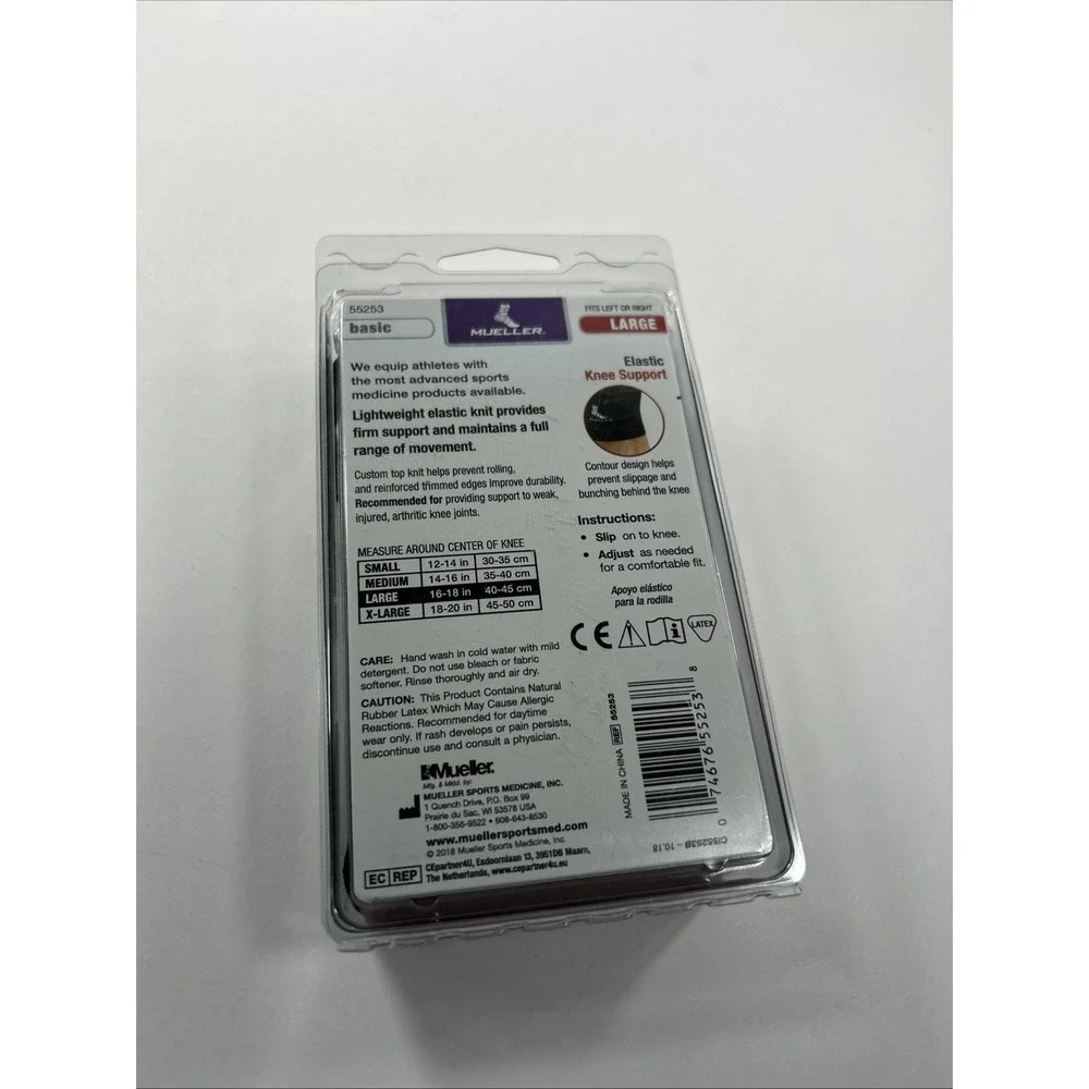 Mueller Sport Care Elastic Knee‎ Support Large Light Weight